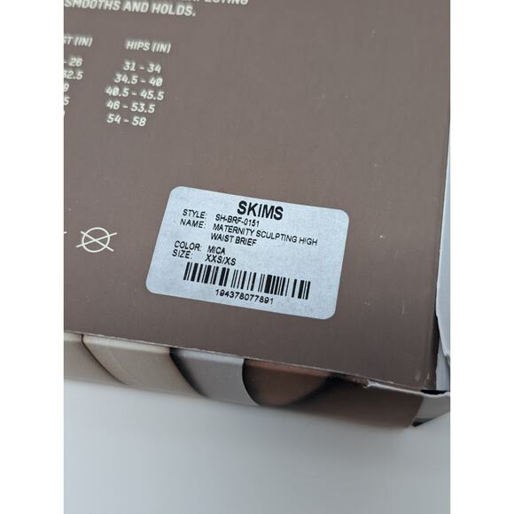 SKIMS Maternity Sculpting High Waist Brief Mica XXS/XS - Picture 3 of 3